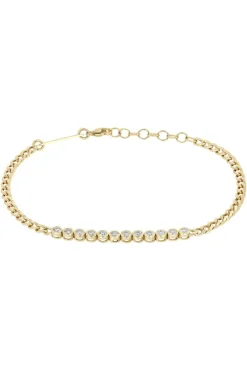 ZOE CHICCO Diamond Bezel Tennis Segment Curb Chain Bracelet in 14k^ Bracelets