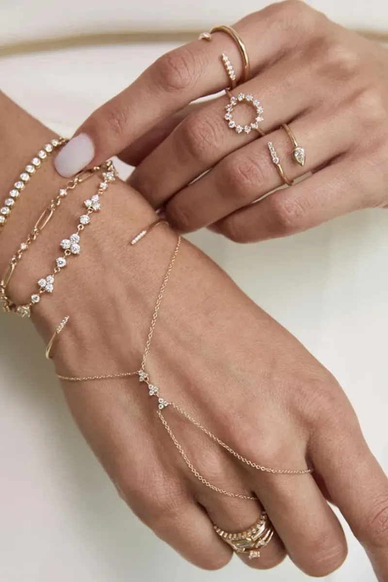 ZOE CHICCO Diamond Bezel Tennis Segment Curb Chain Bracelet in 14k^ Bracelets