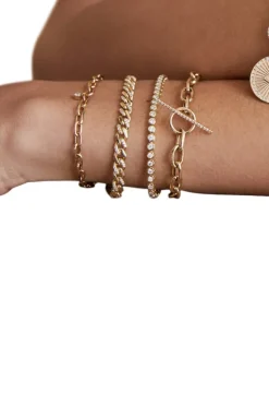 ZOE CHICCO Medium Square Oval Link Dangling Diamond Bezel Bracelet in 14k^ Bracelets