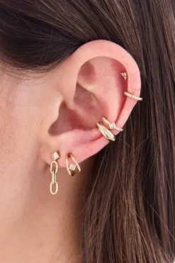 ZOE CHICCO Princess Diamond Medium Square Oval Chain Drop Earrings in^ Earrings
