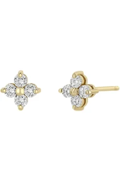 ZOE CHICCO Prong Diamond Quad Studs in 14k^ Earrings