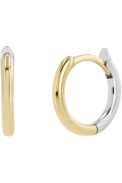 ZOE CHICCO Reversible Huggie Hoops in Two Tone Gold^ Earrings