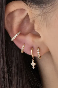 ZOE CHICCO Small Hinged Huggie Earrings in^ Earrings